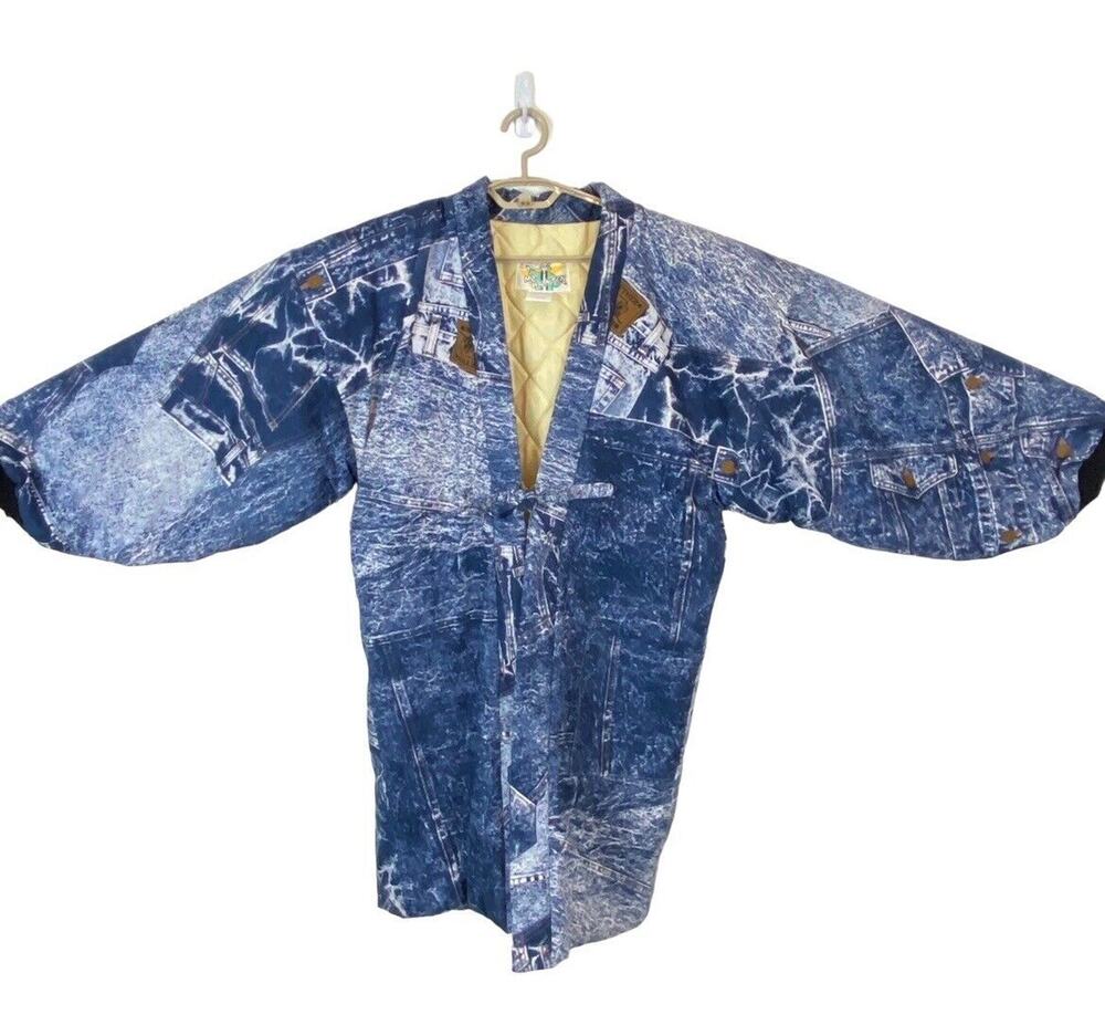 My Hanten Japanese Kimono Winter Jacket Warm Wear Free Size Made in Japan Cotton